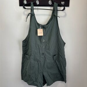 BloomChic Forest Green Button-Up Top